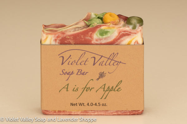 A is for Apple Soap Bar | Violet Valley
