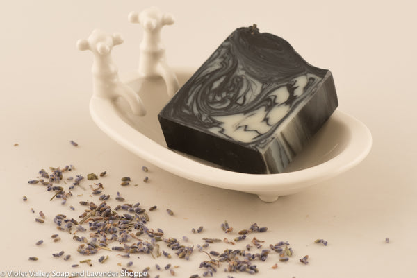 Lavender Charcoal Soap Bar | Violet Valley